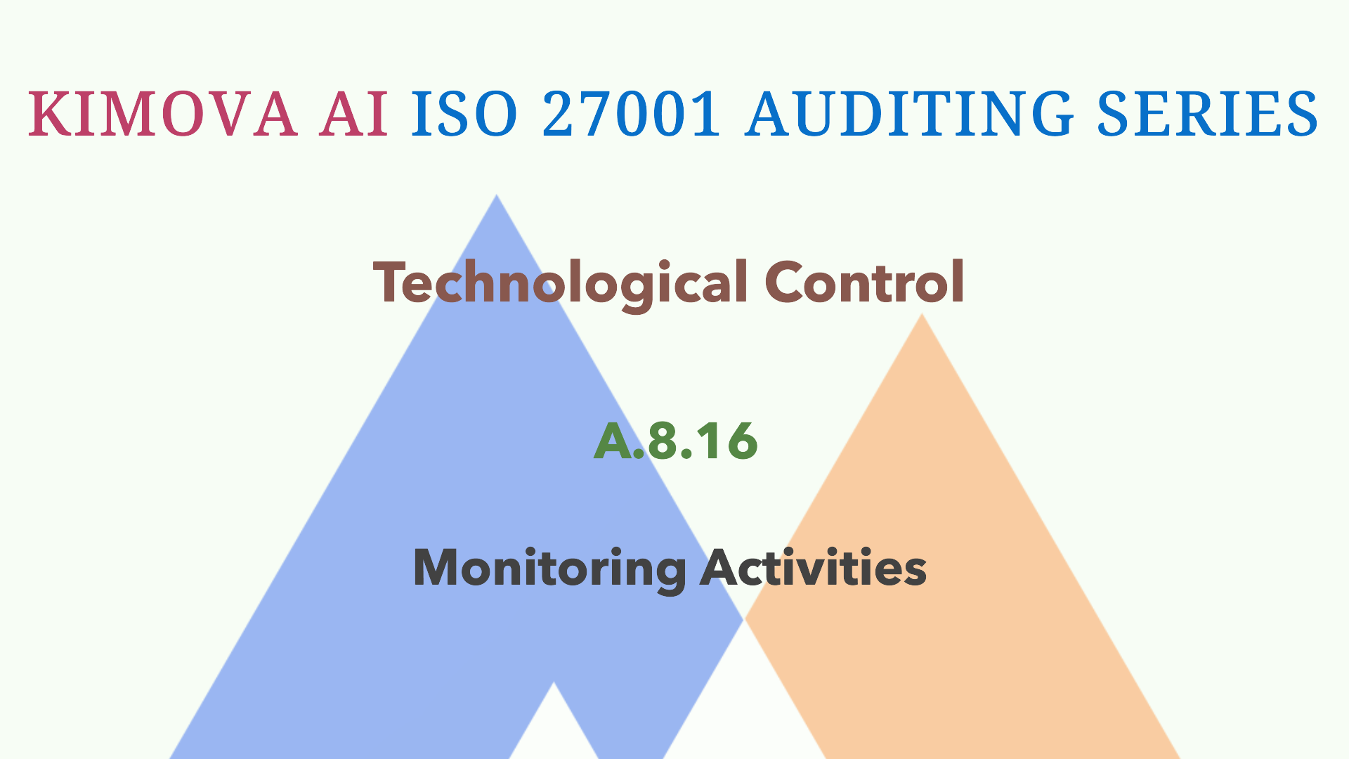 Understand ISO 27001 Technological Control A.8.16 Monitoring Activities with [Kimova AI](https://kimova.ai)