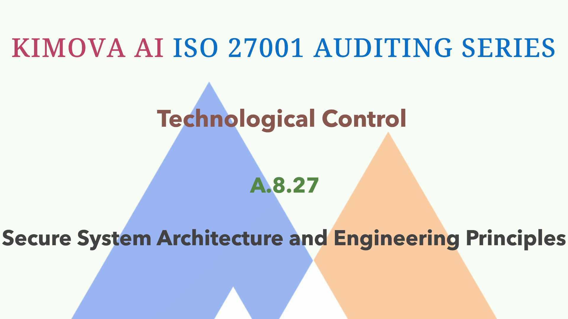 Understand ISO 27001 Technological Control A.8.27 Secure System Architecture and Engineering Principles with [Kimova AI](https://kimova.ai)