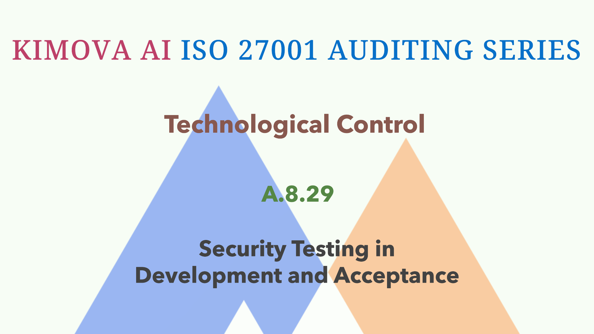 Understand ISO 27001 Technological Control A.8.29 Security Testing in Development and Acceptance with [Kimova AI](https://kimova.ai)