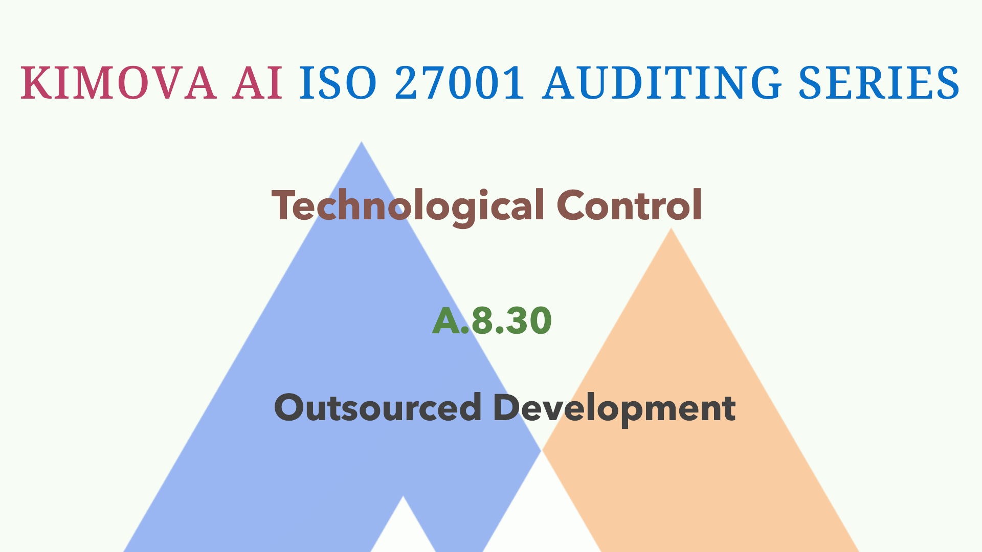 Understand ISO 27001 Technological Control A.8.30 Outsourced Development with [Kimova AI](https://kimova.ai)