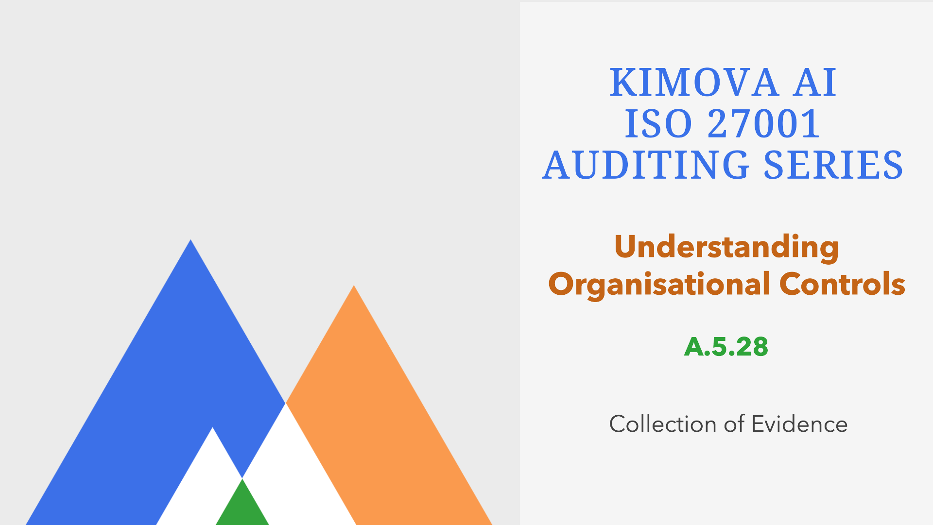 Understand ISO 27001 Organization Control A.5.28 Collection of Evidence with [Kimova AI](https://kimova.ai)