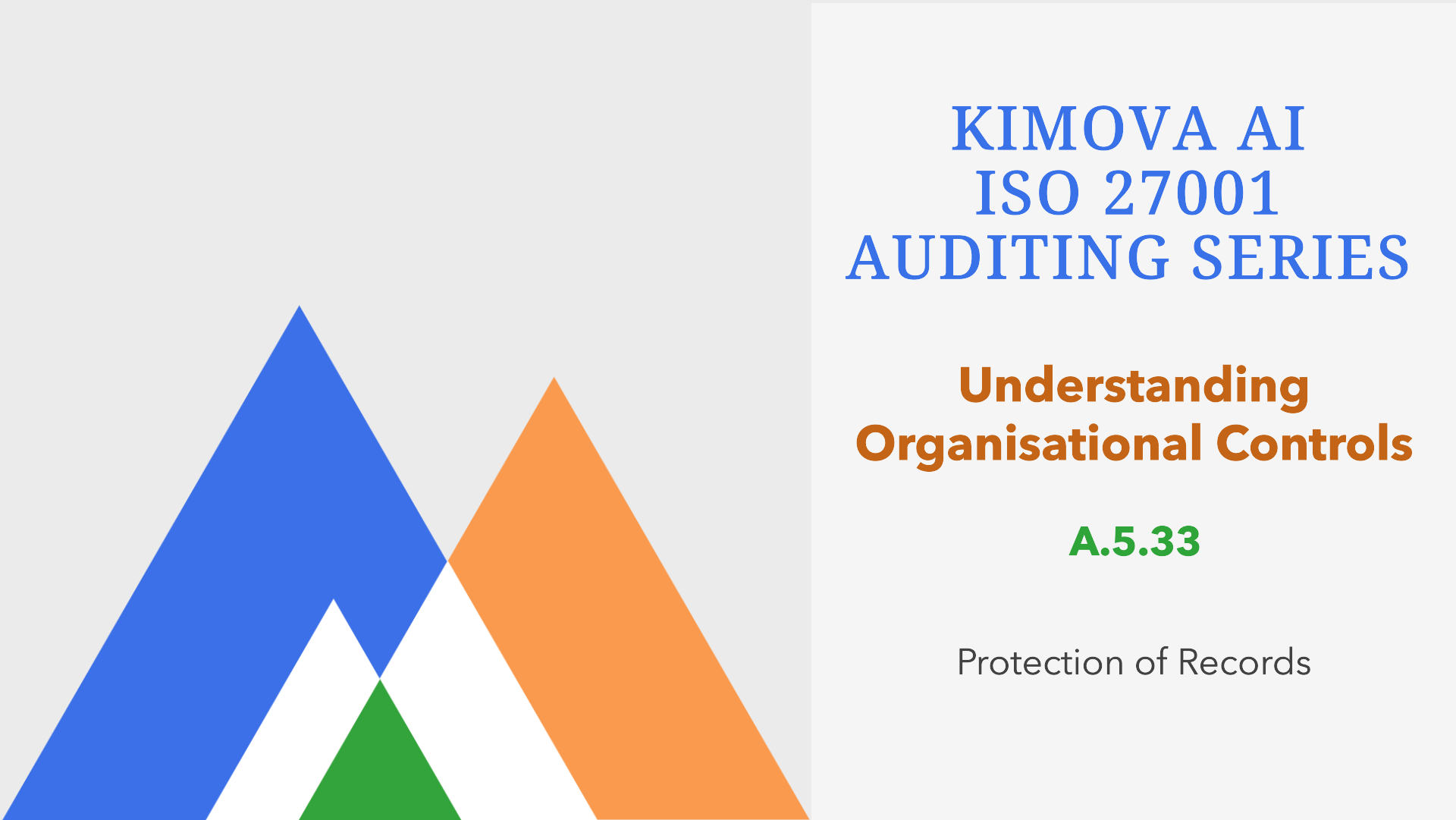 Understand ISO 27001 Organization Control A.5.33 Protection of Records with [Kimova AI](https://kimova.ai)