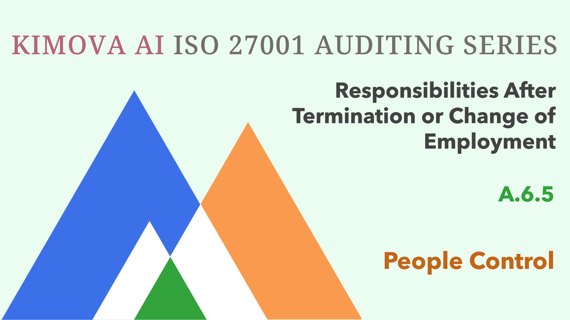 Understand ISO 27001 People Control A.6.5 Responsibilities After Termination or Change of Employment with [Kimova AI](https://kimova.ai)