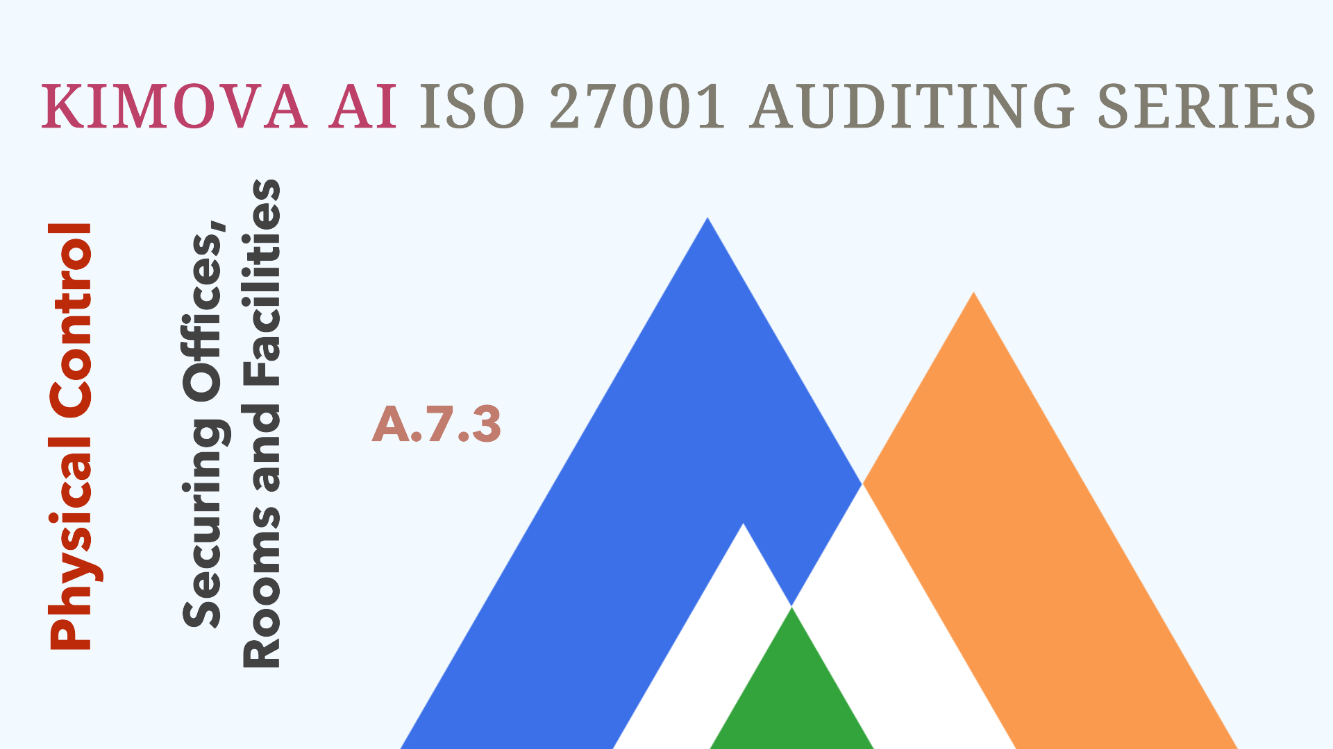 Understand ISO 27001 A.7.3 Securing Offices, Rooms, and Facilities with [Kimova AI](https://kimova.ai)