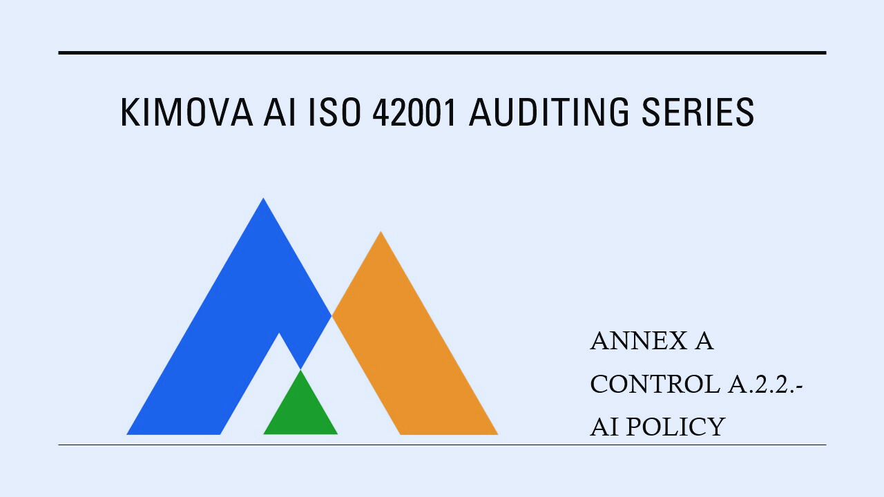 ISO 42001 - Annex A.2.2 AI Policies by [Kimova AI](https://kimova.ai)