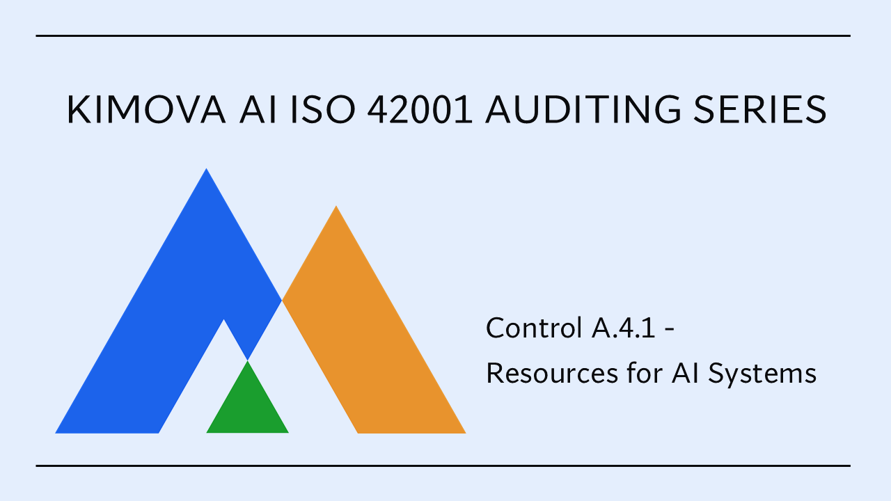 ISO 42001 - Control A.4.1 - Resources for AI Systems by [Kimova AI](https://kimova.ai)