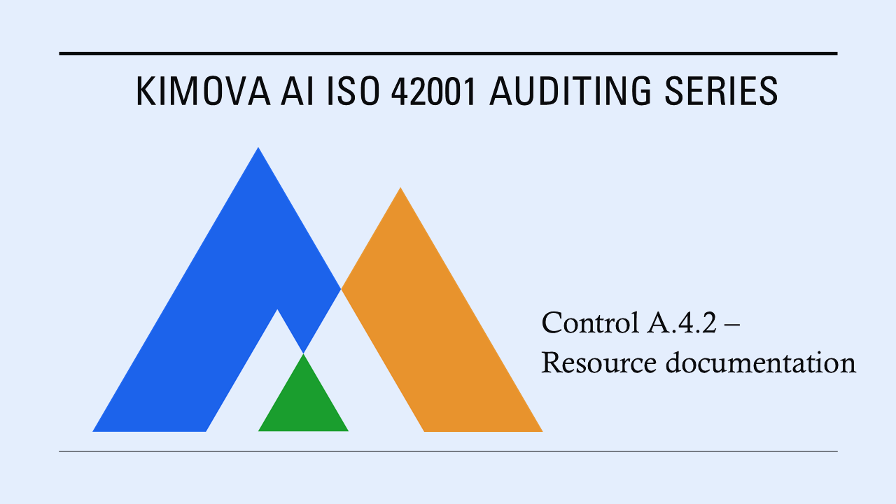 ISO 42001 - Control A.4.2 - Resource Documentation by [Kimova AI](https://kimova.ai)